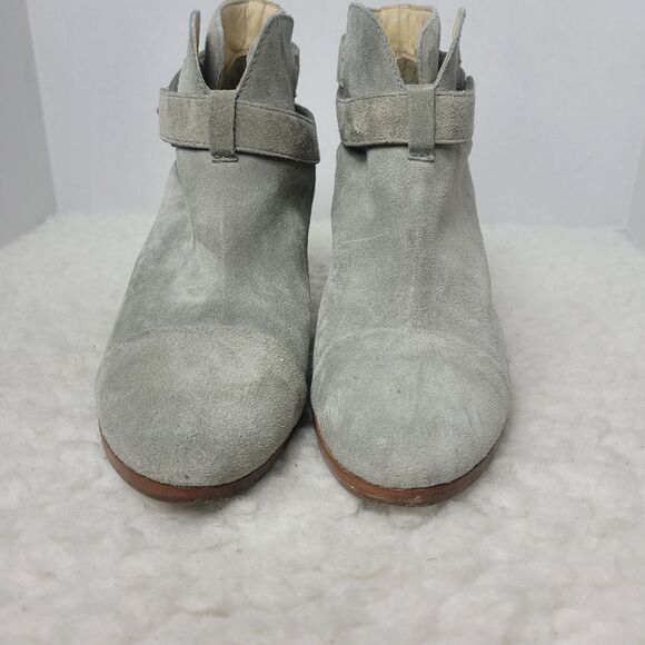 Rag & Bone Harrow Women's Boots  Size 9.5 Gray Suede  Ankle Bootie Italy Made - Picture 2 of 11